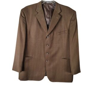 Vanetti Le Collezioni Men 50R Brown 4 Button Blazer Sport Coat Jacket professor